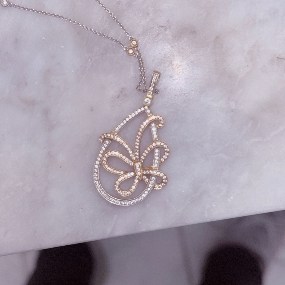 Simon G. Gold and Silver Floral Necklace